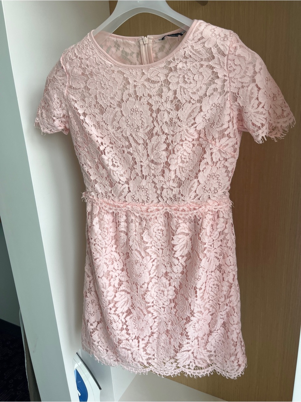 Valentino Soft Pink Lace Dress for Girls